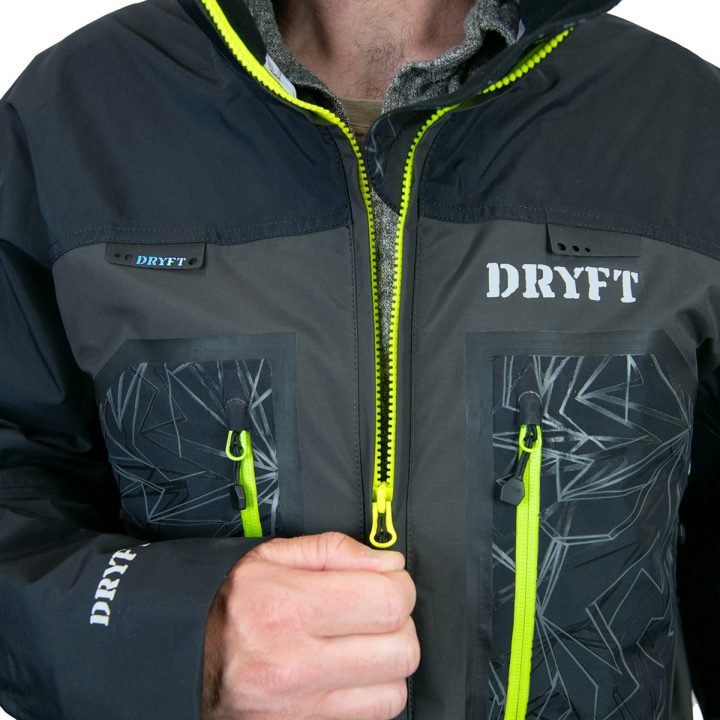 DRYFT Primo Wading jacket zipper