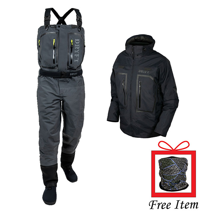 Primo Zip Wader & Primo Rain Jacket Bundle - DRYFT™ Fishing Waders