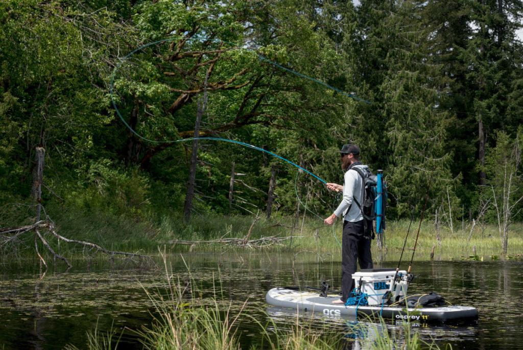 SUP fly fishing for bass