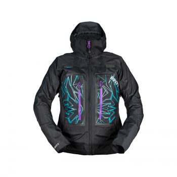 DRYFT women's Primo Rain Jacket front hood up - fly fishing