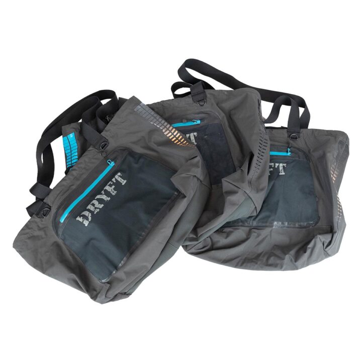 Upcycled waders tote bag built from recycled fishing waders
